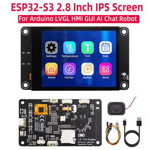 ESP32-S3 Development Board WiFi BT USB C 2.8 Inch IPS Touch Screen Smart Display for Arduino LVGL HM