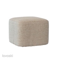 Soft Square Wooden Wood Footstool Ottoman Pouffe Chair Stool Fabric Cover