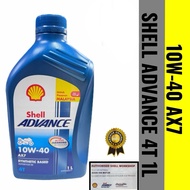 Shell Advance 4T AX7 10W-40 Advance AX7 4T (100% ORIGINAL)READY STOCK