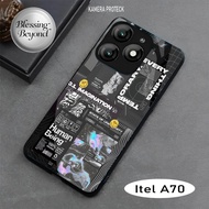 [BSC-105] Softcase Glass Acrylic Itel A70 - Kesing Itel A70 - Case Handphone Itel A70 - Case Itel A7