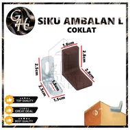 Siku Ambalan Plastik (4 Pcs) Trapes L Siku 22 L Penyangga Traves Penyangga Rak Lemari