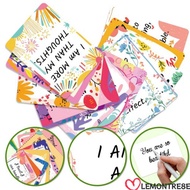 LEMONTREE 50Pcs Uplifting Positive Affirmation Cards, Kraft Paper Colorful Inspirational Cards, Crea