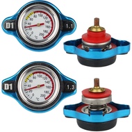 D1 Spec Radiator Cap with Meter Water Temp Gauge (Alloy + Silicone Rubber) Radiator Cap Big Head Sma