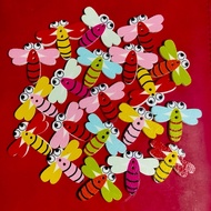 ❤FRC❤(20pcs) Wooden Button Dragonfly, 30x25mm, 2Hole, Mix Random Color