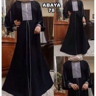 JUAL GROSIR ABAYA ARAB SAUDI HITAM COUPLE IBU DAN ANAK ANAK BORDIR 255