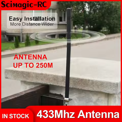 250MM. 433Mhz Antenna for Gate Garage Radio Signal Booster Wireless Repeater,433.92mhz Gate Control 