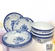 ALGI SHOP /12PCS PAKET MELAMINE ISI PIRING KECIL ALAS TATAKAN ANTI PANAS DAN MANGKUK MINI KUAH SOTO