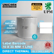 Thermal Barcode Label Sticker - UK 70x30 mm / 70 x 30 mm / 70x30mm / 7X3 CM Sticker