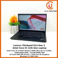 LENOVO THINKPAD E14 GEN2 INTEL CORE I5-1135G7 16GB RAM 512GB NVME SSD USED LAPTOP REFURBISHED NOTEBO