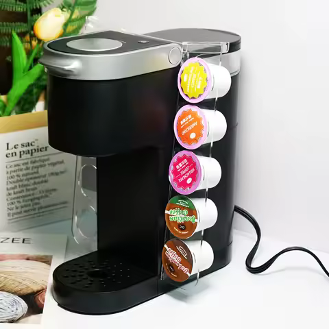 Durable Acrylic Coffee Capsules Pod Hanging Storage Holder Compatible With Single Serve Keurig K-Min