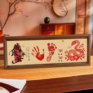 Full Month Hand Footprint Snake Baby Hundred Days Footprint Pad Baby Handprint Footprint Souvenir Ph
