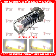 LAMPU LED MOTOR H6 LASER 2 WARNA | BOHLAM LED H6 LASER | H6 HIGH BEAM