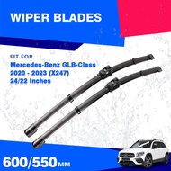 For Mercedes Benz GLB X247 2019 - 2024 Front Wiper Blades High Carbon Steel Silicone Coated Wiper Bl