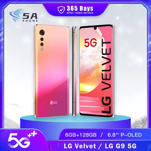 LG G9 5G Mobile Phone VELVET G900TM G900N G900VM 6GB RAM 128GB ROM 6.8'' 48MP+16MP Snapdragon 765G O