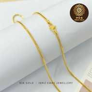 IBRIZ Jewellery GN013 | 916 Gold (22k) Dragon Box Chain Necklace