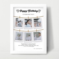 kado ulang tahun gift foto polaroid ukuran bingkai 10 r 20x25 cm hadiah anniversary wisuda pernikaha