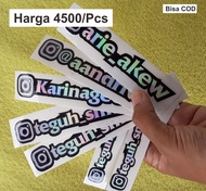 Stiker hologram IG, nama custom, stiker laptop, stiker motor kaca