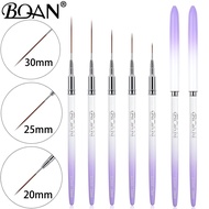 BQAN 7/15/20/25/30mm Purple Nail Art Liner Brushes Gel Nail Brush Gel Nail Polish Painting Brush Drawing Nail Art  Brush Pen Set Artist Brushes Tools