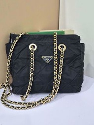 PRADA Re-Edition 1995 菱格 Tote Bag 鏈條包單肩包 黑色