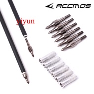12pcs 100 Grain Arrow Point Broadhead with Aluminum Insert ID 6.2mm