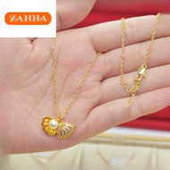 916 original gold Zircon Natural Freshwater South Sea White Pearl Shell Necklace for women gift