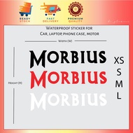 Marvel Morbius Sticker Reflective stiker kereta living vampire pantulan waterproof motor laptop helmet Vinyl Decal