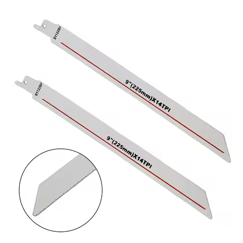 2pcs S1122BF 9 Inch Bi-Metal Reciprocating Saw Blades 14 TPI For Wood And Metal Cutting, Rugged High