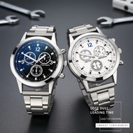 Blessu Men's Blue-Light Glass Dial Watch with Decorative Faux Three Eyes