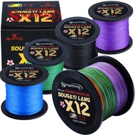 Sougayilang Fishing Line 12 Strands Braided 550m X12 PE 20LB-103LB Fishing Line Fishing Tackle