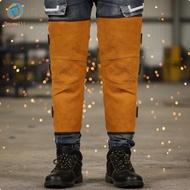 [Dovewill] Bovine Leather Metalworking Spats Anti Scald Leather Yellow Short Velcro