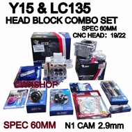 COMBO LC135 Y15ZR HEAD BLOCK COMBO SET SPEC 60MM 19/22 CNC HEAD BLCOK COMBO SET