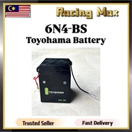 6N4 BS 6N4-BS 6N4BS TOYOHAMA BULAT PETAK C70 GBO GBOJ Y80 RC80 RX80 C50 C90 DT125 BATTERY BATERI KER