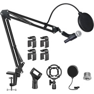 Microphone Stand for Blue Yeti, Mic Arm Suspension Scissor Boom Arm for HyperX QuadCast with Extra-l