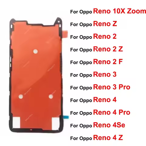 Back Battery Cover Sticker For OPPO Reno 10X Zoom Z 2 2Z 2F 3 Pro 4 Pro 4Se 4Z 5G Rear Battery Housi