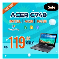 Acer C740 Chromebook - 4GB RAM - 16GB SSD - 11.6 Inch Playstore (Refurbished)