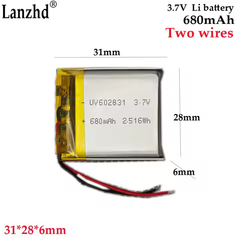1-15pcs 3.7V Li polymer battery For smartwatch Bluetooth headset Breast pump handheld fan battery 60