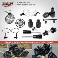 2024 700CL-X Motorcycle Headlight Guard Frame Slider Rearview Mirror For CFMOTO 700 CL-X 700CLX CLX7