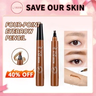 4 Points Eyebrow Pencil 4D Hair-like Eyebrow Tattoo Pen Waterproof 四分叉防水眉笔