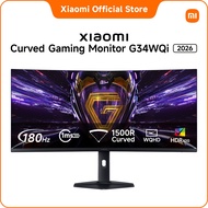 Xiaomi 34” Curved Gaming Monitor G34WQi 2026 – 180Hz WQHD Ultrawide 1ms FreeSync Premium HDR400