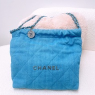 全新 Chanel 22 小號丹寧牛仔托特包