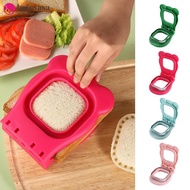 Ladysasa Stainless Steel Square Sandwich Press Mold Sealer Flip Non-Stick Kawaii Design for Meal Pre