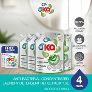 Ka Anti-bacterial Concentrated Liquid Detergent Refill 1.6L Refill x 4 Packs Free Ka Laundry Capsule