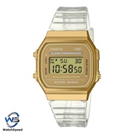 Casio A168XESG-9A Unisex Vintage Digital Transparent Resin Band Watch