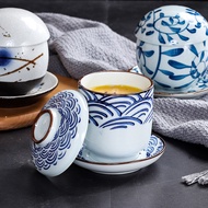 Fubin Japanese Egg Cup Ceramic Egg Soup Cup Stewed Egg Cup Steamed Egg Cup Bird's Nest Cup with Lid 