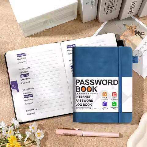 △ Password Keeper Book Computer Password Organizer Book With Alphabetical Tabs Pocket Address Log No