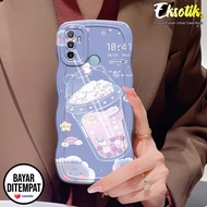 Case Oppo A53 Gelombang - Eksotik - Casing Oppo A53 - Silikon Oppo A53 - Motif Aesthetic Lucu - Cassing - Aksesoris Hp - Kesing Oppo A53 - Cover Hp - Mika Hp - Softcase Oppo A53 Terbaru