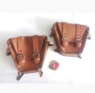 Tas samping sidebag motor klasik custom honda win100 cb100 c70 xsr benelli chopper japstyle bobber s