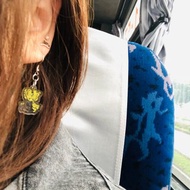 晴虎娃娃-湯圓虎-原創插畫壓克力造型耳環-925純銀耳鉤