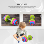 Childrens Dumbbell Toy Sensory Training Equipment Childrens Weightlifter Kids Toys Barbell Toy Set D
