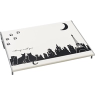 【Direct from Japan】Yoshikawa 1305505 Black Cat Kitchen Stove Top Cover, Oil Splash Guard, Work Space